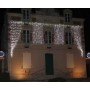 Rideau 9 Descentes Fixe Et Filant Blanc Et Gold 3Mx2M 540 LEDS