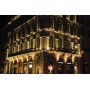 Rideau 12 Descentes Lumière Fixe Bleu Pur 1,5Mx2M Cable Noir 228 LEDS
