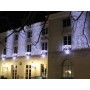 Rideau 12 Descentes Lumière Pétillant Blanc Pur 3Mx2M Cable Blanc 456 LEDS