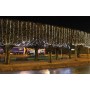 Rideau 12 Descentes Lumière Pétillant Blanc Pur 3Mx2M Cable Blanc 456 LEDS