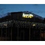 Frise Techni Glace Led Pétillant Bleu 4Mx0,9M Cable Blanc 224 LEDS
