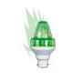 Lampe Flash A Eclats Vert LED B22