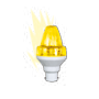 Lampe  Flash A Eclats Jaune LED B22