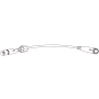 Rallonge Blanche 50 CM Guirlande Led 1 Connecteur Mâle + 1 Connecteur Femelle