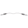 Rallonge Noire 50 CM Cordon Led 2 Sorties Connecteur Rond- Pointe + gaine thermo