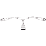 Connecteur En T Male-Femelle + Douille B22 20CM BLANC