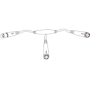 Connecteur En T 1 Male 2 Femelle 20CM BLANC