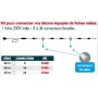 Kit de 8 Connecteurs Femelles + 1 Fiche 230 V Mâle Avec Cable De 20 Mètres