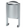 Corbeille Sur Pied Arkea - 40l - Sans Cendrier - Gris Metal