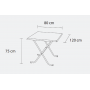 Table Pliante Hugo Avec Plateau Stratifié 120/80