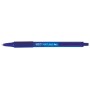 Bic Stylo A Bille Retractable Soft Feel Clic Grip Bleu