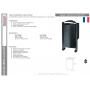 Corbeille Sur Pied Arkea - 60l Avec Cendrier Anthracite