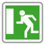 Indication Service Sortie De Secours Gauche (CE30b) 35x35CM C1