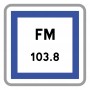 Indication Service Fréquence Dédiée à La Circulation Routière (CE22) 35x35CM C1