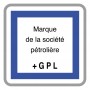 Indication Service Poste De Distribution De Carburant + GPL (CE15f) 35x35CM C1