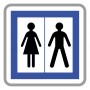 Indication Service Toilettes Ouvertes Au Public (CE12) 35x35CM C1