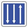 Indication Créneau De dépassement Trois Voies Affectées (C29c) 35x35CM C1