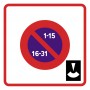 Entrée Dans Une Zone De Stationnement Unilatéral à Alternance à Durée (B6b5) 45CM C1
