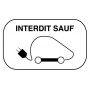 Panonceau Interdit Sauf Voiture Electrique (M6i) 35CM C1