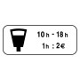 Panonceau Horodateur Avec Tranche Horaire (M6d2) 30CM C1