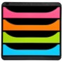 EXACOMPTA Module De Classement A4+ BIG-BOX, 4 Tiroirs, Arlequin