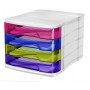 CEP Module De Classement A4 HAPPY, 4 Tiroirs, Multicolore