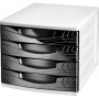 CEP Module De Classement ORIGINS, 4 Tiroirs, Blanc   Noir