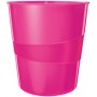 LEITZ Corbeille A Papier WOW 15 Litres Rose
