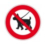 Panneau Interdit Au Chien Même Tenus En Laisse - 350 mm